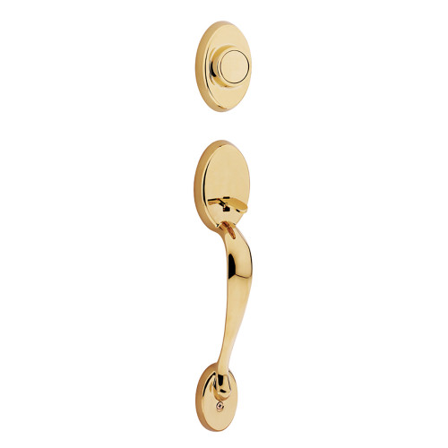 Kwikset 802CELIP-L03 Lifetime Polished Brass Chelsea Dummy Handleset (Exterior Side Only)