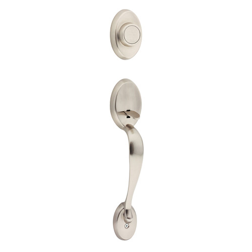 Kwikset 802CELIP-15 Chelsea Dummy Exterior Handleset Satin Nickel Finish