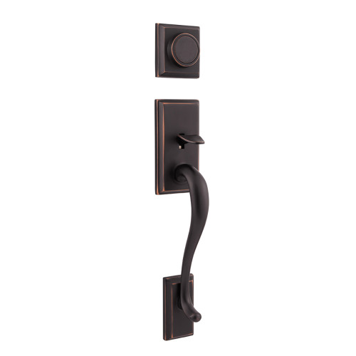 Kwikset 802HELIP-11P Venetian Bronze Hawthorne Dummy Handleset (Exterior Side Only)