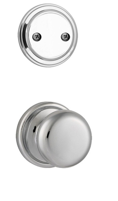 Kwikset 968H-26 Polished Chrome Hancock Knob Dummy Handleset (Interior Side Only)