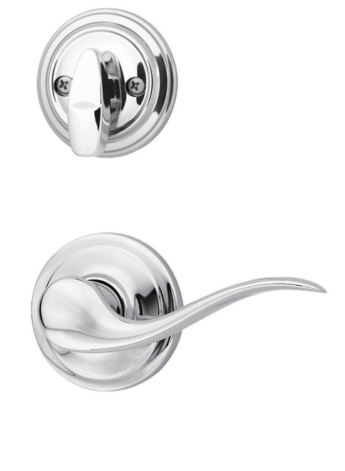 Kwikset 966TNL-26 Polished Chrome Tustin Lever Single Cylinder Handleset (Interior Side Only)