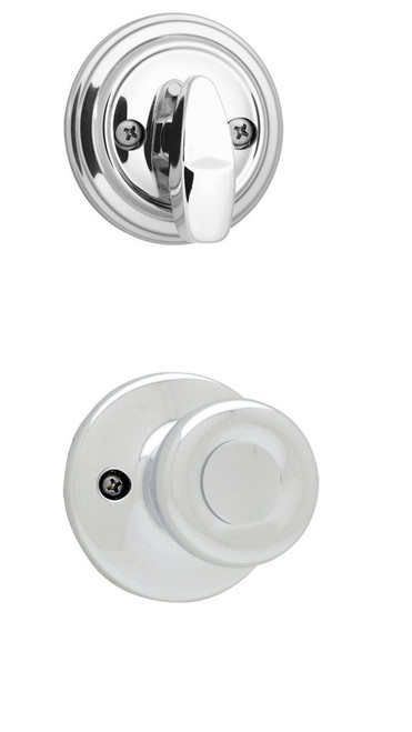 Kwikset 966T-26 Polished Chrome Tylo Knob Single Cylinder Handleset (Interior Side Only)