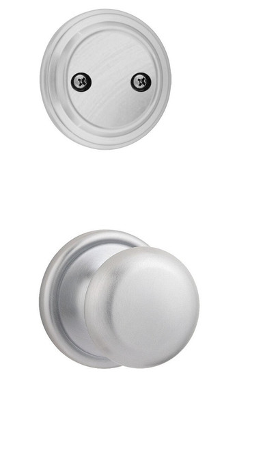 Kwikset 968H-26D Satin Chrome Hancock Knob Dummy Handleset (Interior Side Only)