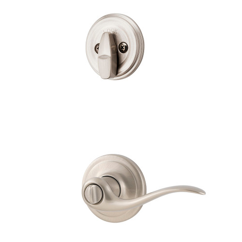 Kwikset 978TNL-15 Satin Nickel Montara Single Cylinder Handleset with Tustin Lever (Interior Side Only)