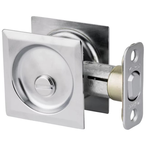 Kwikset 335SQT-26D Satin Chrome Contemporary Privacy Pocket Door Lock