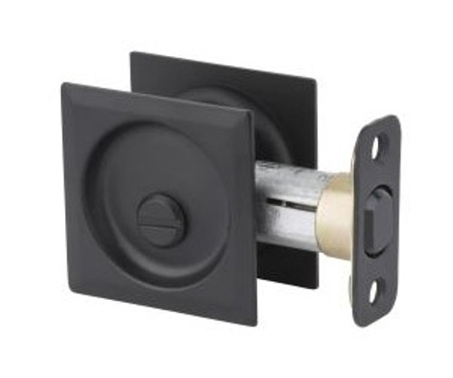 Kwikset 335SQT-514 Iron Black Contemporary Privacy Pocket Door Lock