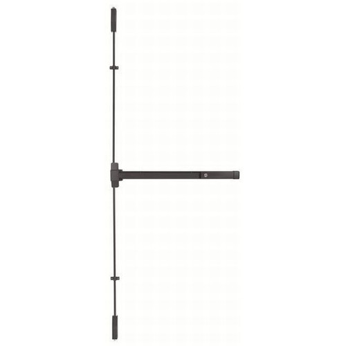 Dormakaba QED3143690 Statuary Bronze 3 ft. Standard Duty Architectural Surface Vertical Rod - Hex Dog Exit Device 7 Ft. Style