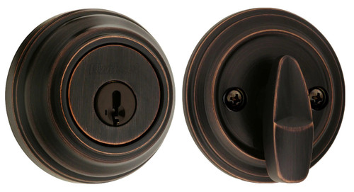 Kwikset 980-11P Venetian Bronze Single Cylinder Deadbolt