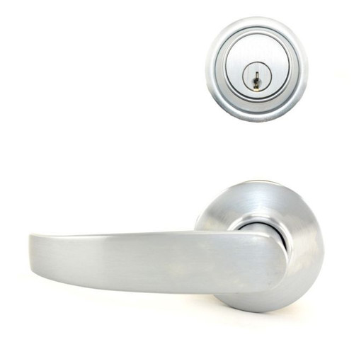 Schlage S210PD-NEP-626 Satin Chrome Entrance Single Locking Interconnected Neptune Handle