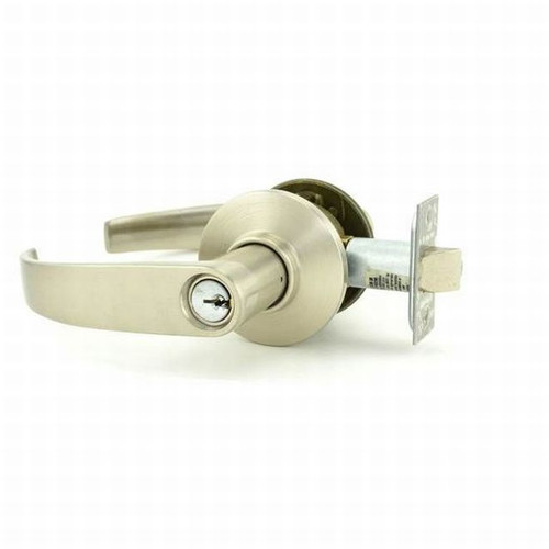 Schlage S51PD-NEP-619 Satin Nickel Neptune Keyed Entry Handle