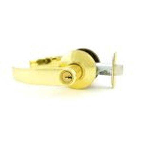 Schlage S70PD-NEP-605 Bright Brass Classroom Lock Neptune Handle