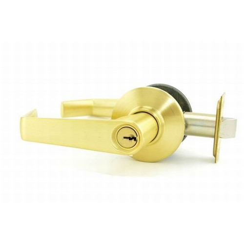 Schlage S70PD-SAT-606 Satin Brass Classroom Lock Saturn Handle