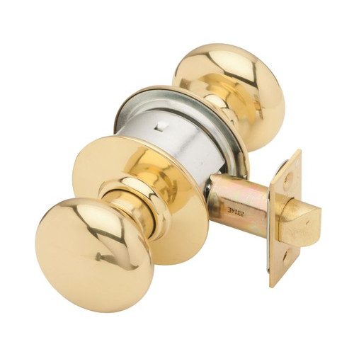 Schlage A25D-PLY-605 Bright Brass Exit Lock Plymouth Handle