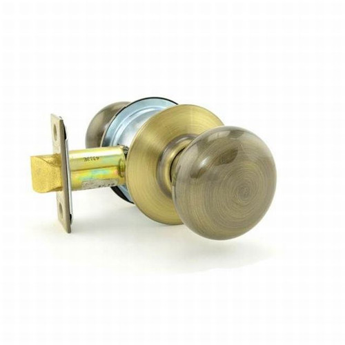 Schlage A25D-PLY-609 Antique Brass Exit Lock Plymouth Handle