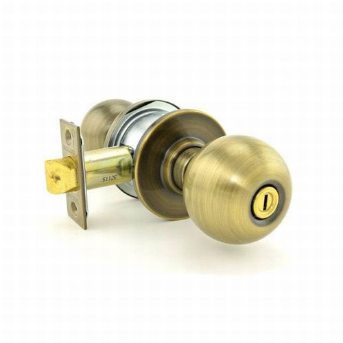 Schlage A40S-ORB-609 Antqiue Brass Orbit Privacy Handle