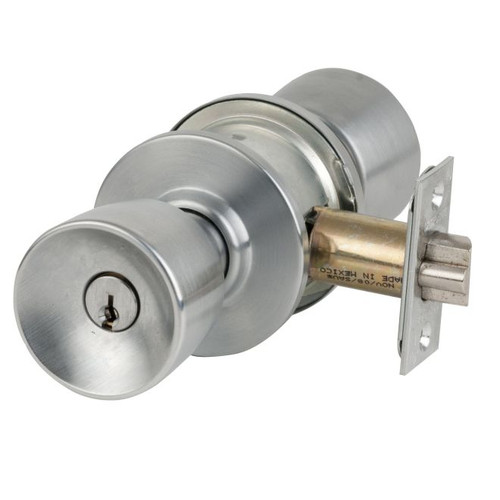 Schlage A70PD-TUL-625 Polished Chrome Classroom Lock Tulip Handle