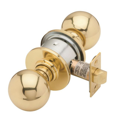 Schlage A30D-605 Bright Brass Patio Lock Orbit Handle