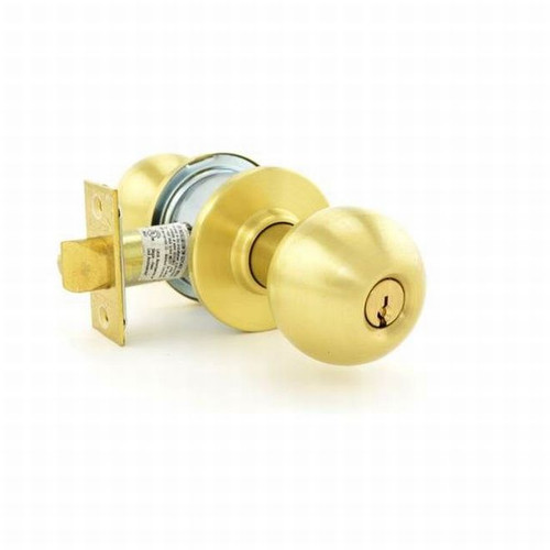 Schlage A85PD-ORB-606 Satin Brass Orbit Faculty Restroom Lock Handle