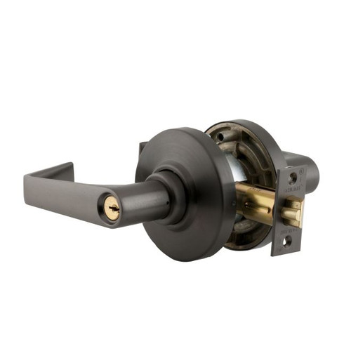 Schlage AL80PD-SAT-643E Aged Bronze Storeroom Lock Saturn Handle