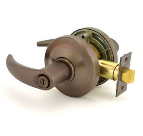Schlage AL40S-OME-609 Antique Brass Omega Privacy Handle