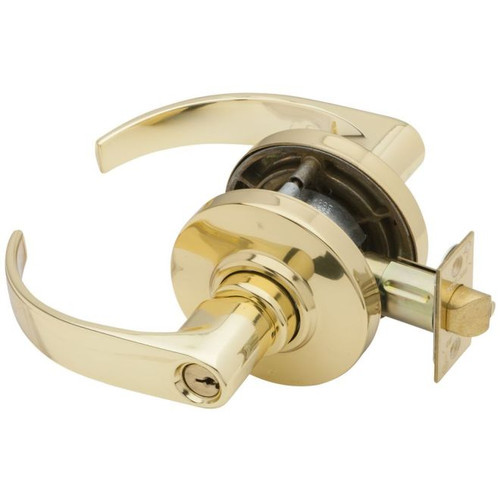Schlage AL85PD-NEP-605 Bright Brass Faculty Restroom Lock Neptune Handle