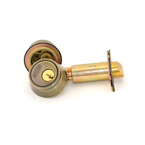 Schlage B252PD-609 Antique Brass Double Cylinder Deadbolt