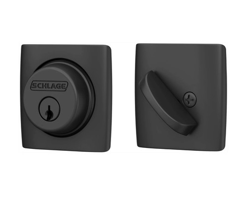 Schlage B60DLT622 Matte Black Single Cylinder Dalton Deadbolt