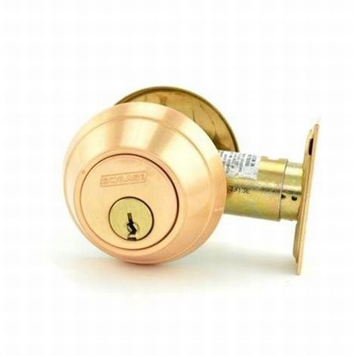 Schlage B660P-612 Satin Bronze Single Cylinder Deadbolt