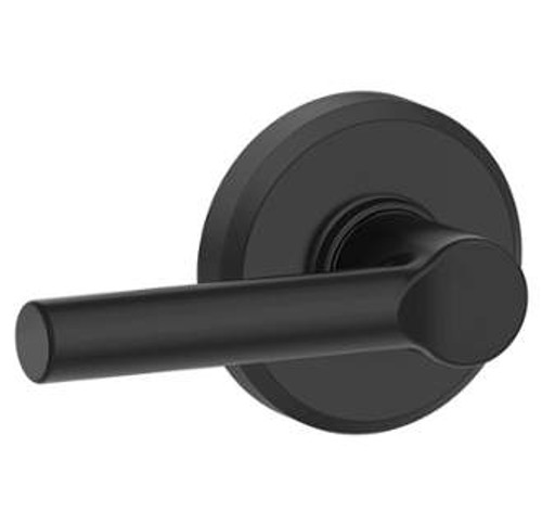 Schlage F10BRW622GSN Matte Black Passage Broadway Style Lever with Greyson Rose