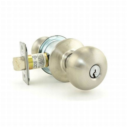 Schlage A79PD-PLY-630 Satin Stainless Steel Communicating Lock with blank plate Plymouth Handle