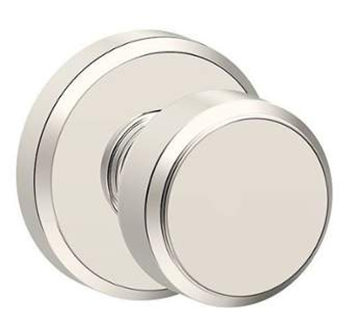 Schlage F10BWE618GSN Polished Nickel Passage Bowery Style Knob with Greyson Rose
