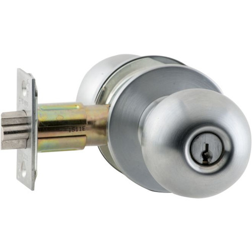 Schlage A80PD-ORB-626 Satin Chrome Storeroom Lock Orbit Handle