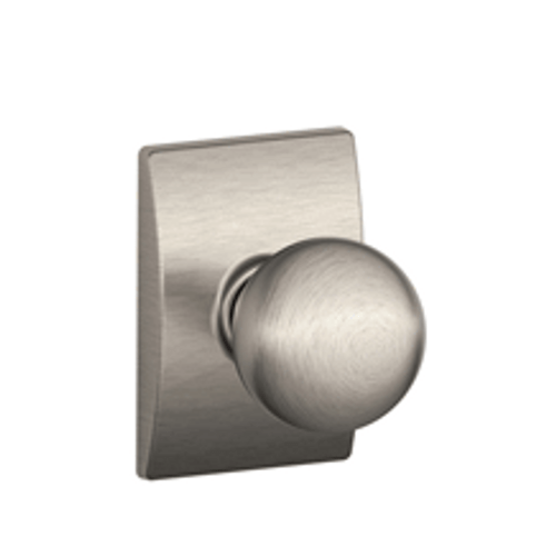 Schlage F10ORB619CEN Satin Nickel Passage Orbit Style Knob with Century Rose