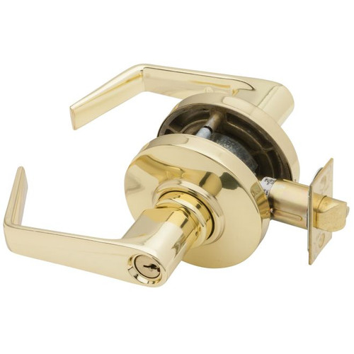 Schlage AL50PD-SAT-605 Bright Brass Office Lock Saturn Handle