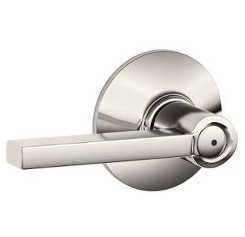 Schlage F40LAT618 Polished Nickel Privacy Latitude Style Lever