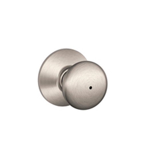 Schlage F40PLY619x625 Satin Nickel/Polished Chrome Privacy Plymouth Style Knob