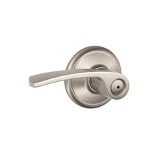 Schlage F40MER619x625 Satin Nickel/Polished Chrome Privacy Merano Style Lever