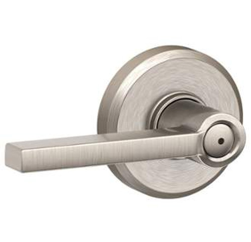 Schlage F40LAT619GSN Satin Nickel Privacy Latitude Style Lever with Greyson Rose