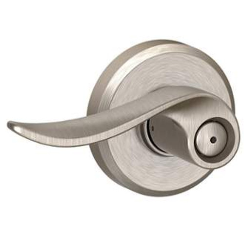 Schlage F40SAC619GSN Satin Nickel Privacy Sacramento Style Lever with Greyson Rose