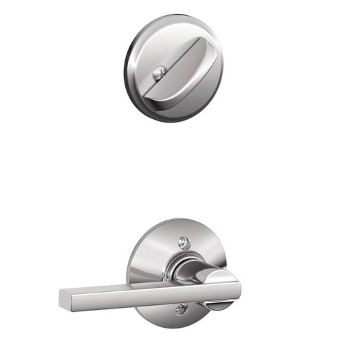 Schlage F59LAT625 Polished Chrome Latitude Lever and Deadbolt with Regular Rose (Interior Half Only)