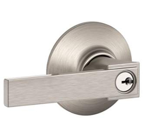 Schlage F51ANBK619 Satin Nickel Keyed Entry Northbrook Style Lever