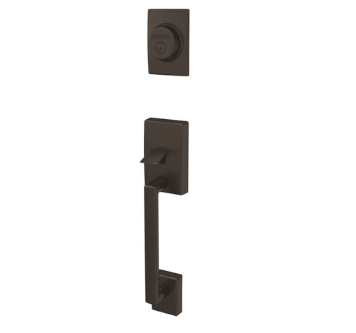 Schlage F92CEN716 Aged Bronze Century Dummy Handleset (Exterior Side Only)