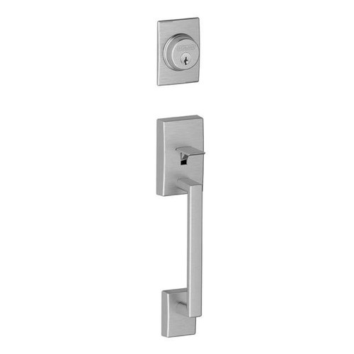 Schlage F93CEN626BRWCEN Satin Chrome Century Dummy Handleset with Broadway Lever and Century Rose