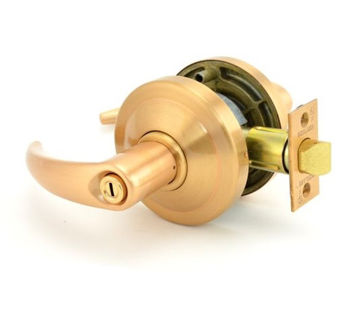 Schlage AL40S-OME-606 Satin Brass Omega Privacy Handle