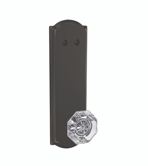 Schlage FCT94ALX716CAM Alexandria Knob with Camelot Rose Aged Bronze Dummy Handlesets (Interior Side Only)