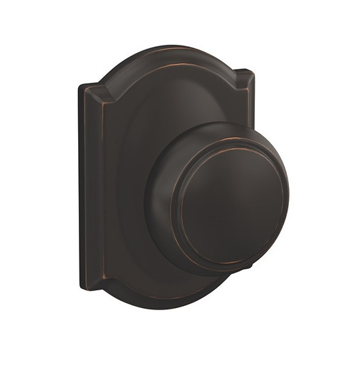 Schlage FC172AND716CAM Andover Knob with Camelot Rose Non Turning Dummy Lock Aged Bronze Finish