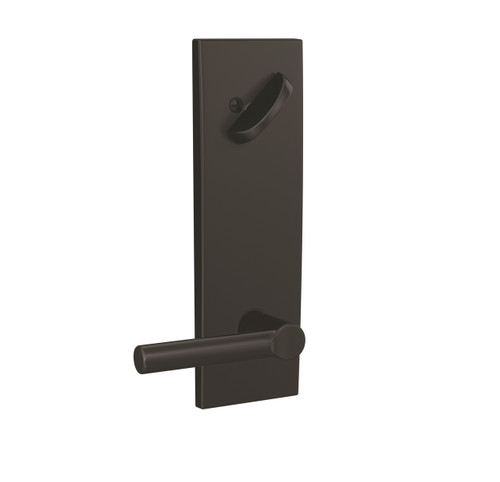 Schlage FCT59BRW622CEN Broadway Lever with Century Rose Matte Black Single Cylinder Handlesets (Interior Side Only)