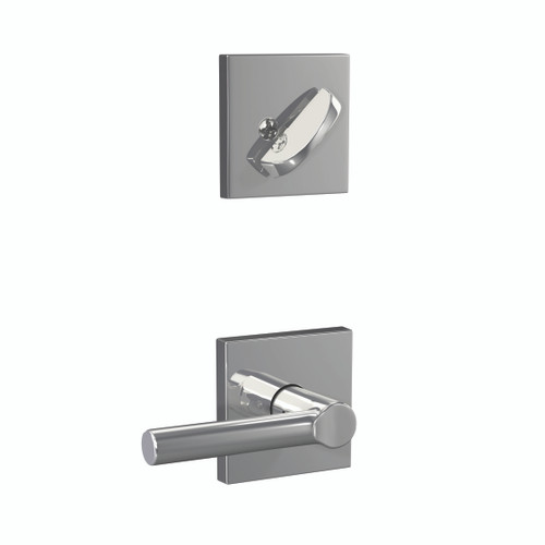 Schlage FC94BRW625COL Broadway Lever with Collins Rose Polished Chrome Dummy Handleset (Interior Side Only)