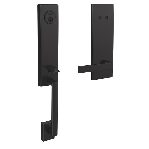 Schlage FCT93CEN622NBKCEN Century Dummy Handleset with Northbrook Lever and Century Rose Matte Black