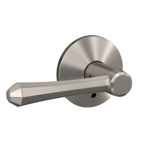 Schlage FC21DMP619KIN Dempsey Lever with Kinsler Rose Passage and Privacy Lock Satin Nickel Finish